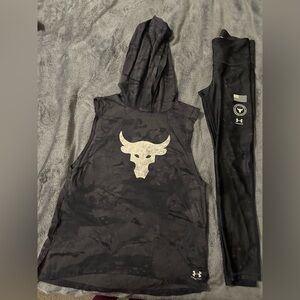 Under Armour Project Rock Hoodie and Leggings